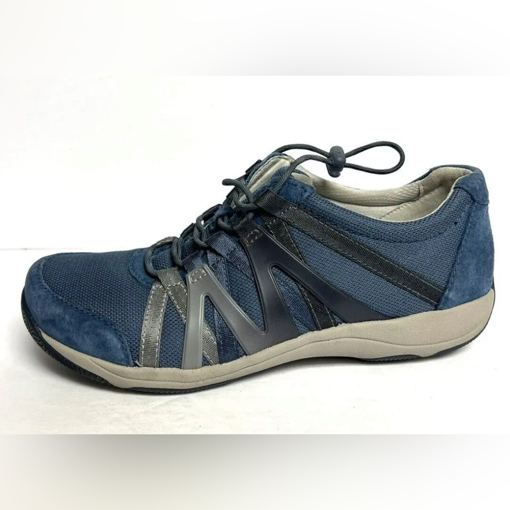 Dansko Womens Henriette Suede Sneaker Navy EU39 M US8.5-9